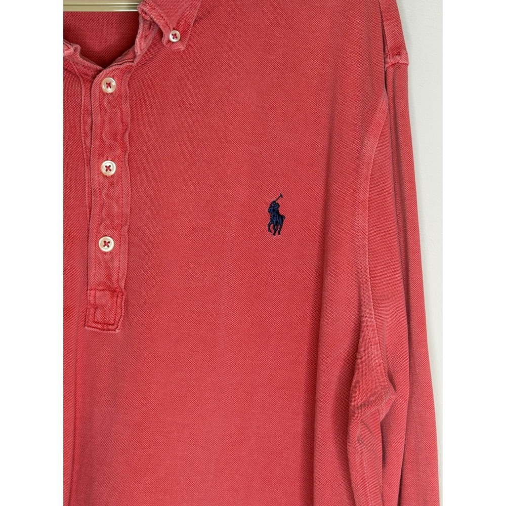 Polo Ralph Lauren Featherweight Long Sleeve Polo Coral Coastal Old MoneyXL - Picture 3 of 8
